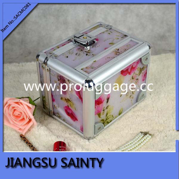 Flower printing acrylic plastic makeup box