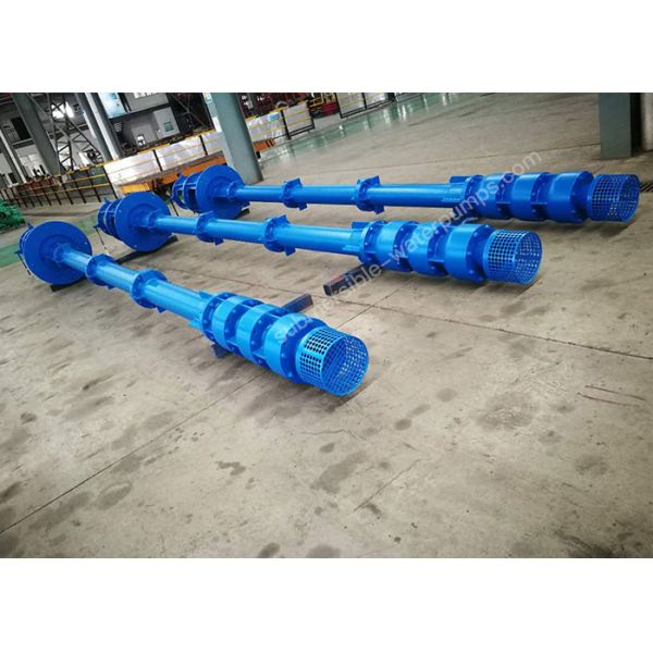 Electric Vertical Water Pump For Deep Well Multistage Structure Blue Color