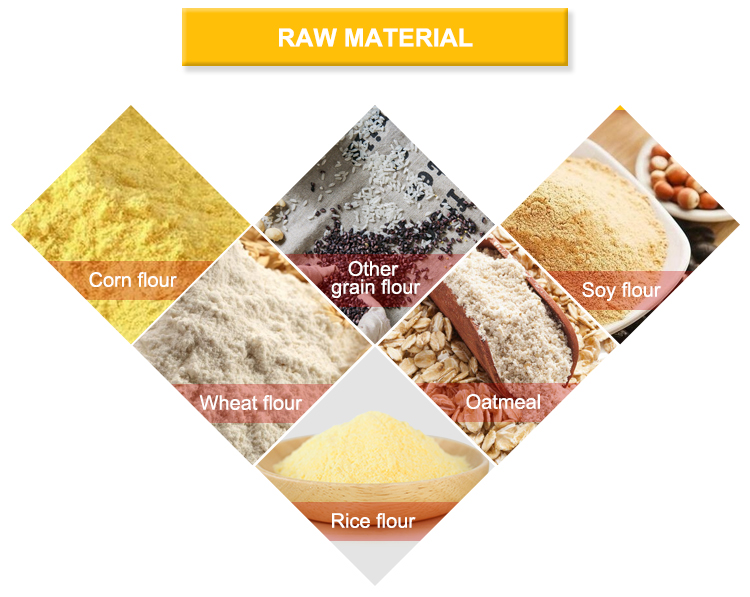 35kw Multi-function Breakfast Cereal Corn Flakes Puff Snack Food Production Line Extruder