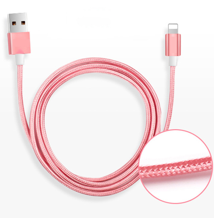 8 Pins Micro Usb Data Cable , Micro Usb Cord Alloy Head Customized Length