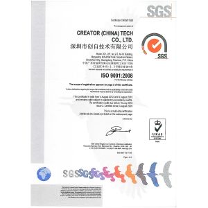 CREATOR (CHINA) TECH CO., LTD Certifications