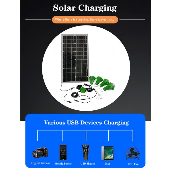 Solar Camping Light With 5200mah Li Battery Phone Charger Solar Flashlight