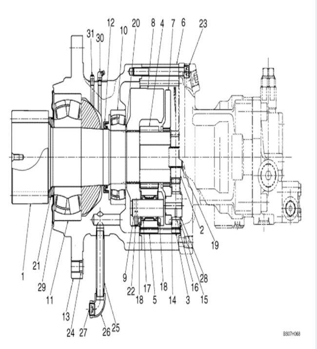 SK200-8 SK210-8 Kobelco Excavator YN32W00022F1 YN15V00035F1 Swing Gearbox