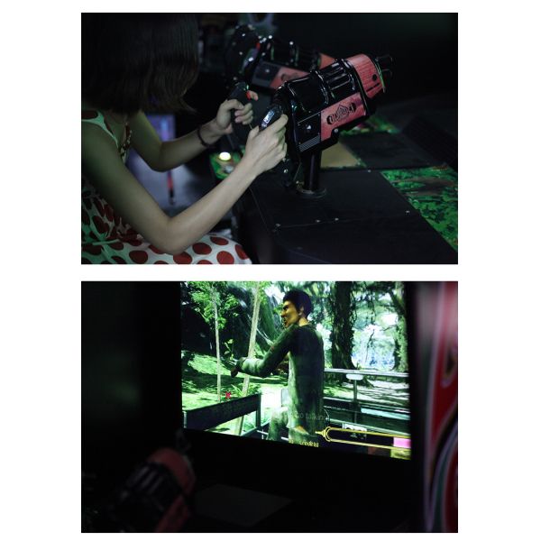 55 inch arcade Lets Go Jungle Dynamic Seats Coin Operated Gun Shooting Simulator