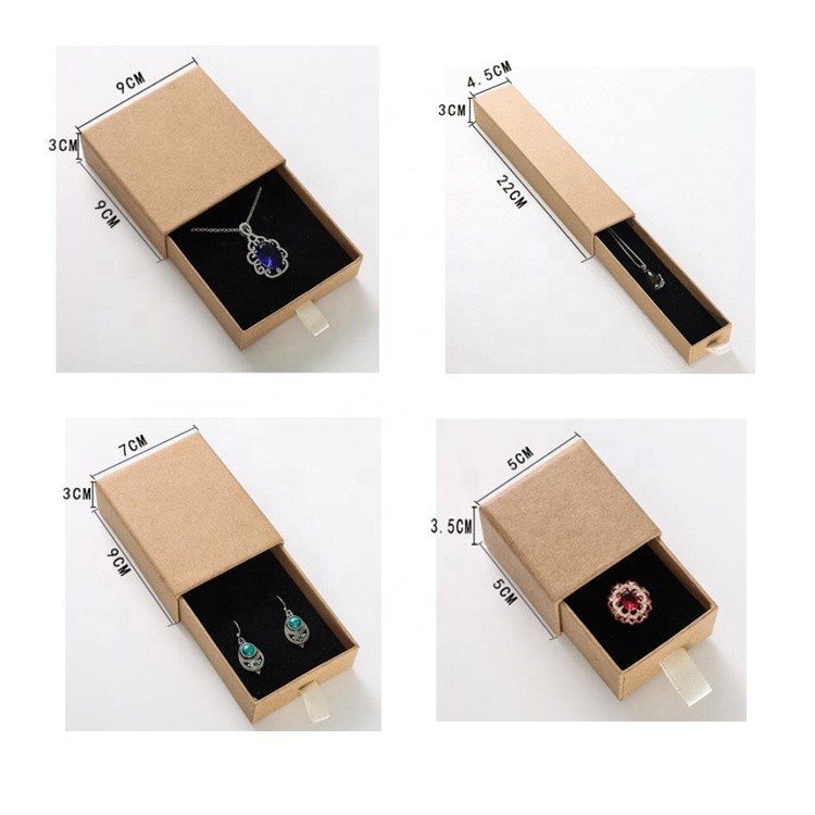 Small Simple Black Jewelry Packaging Box For Earrings