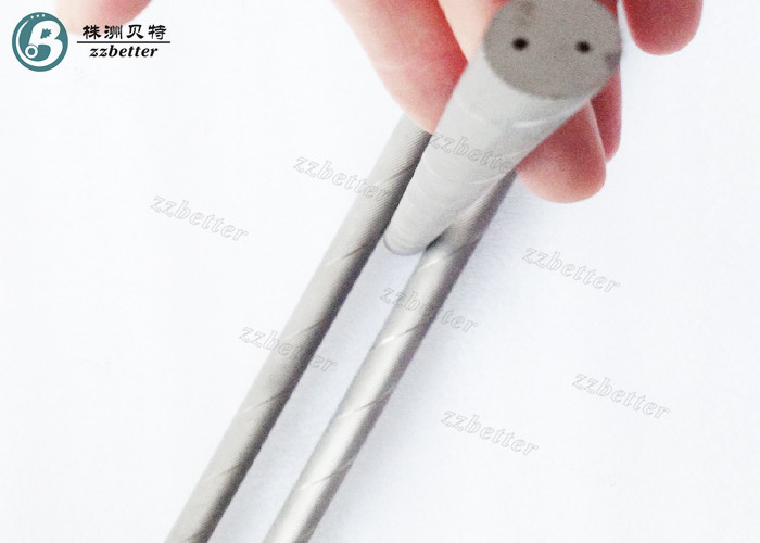 Durable Thread Tungsten Carbide Rod With Two Sprial Holes For Making Drill