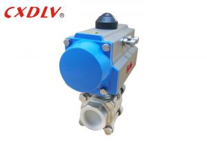 Quality PN16 Pneumatic Actuated Ball Valve Double Acting Piston Double Flange Ends wholesale
