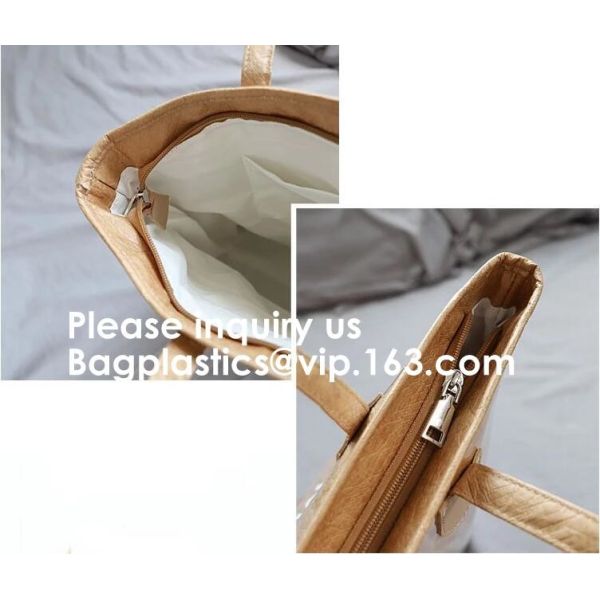 DuPont Paper Bags Shopping Bag,Custom LOGO Tyvek Washable Tearproof Paper Tote Shopping Bag, Bagease, Bagplastics, Pak