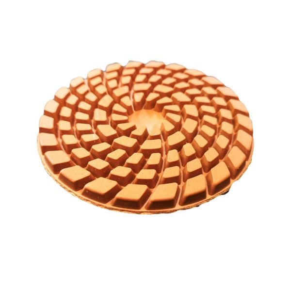 Orange Dry Stone Polishing Pads 8 Inches 100 Grit Round Shape