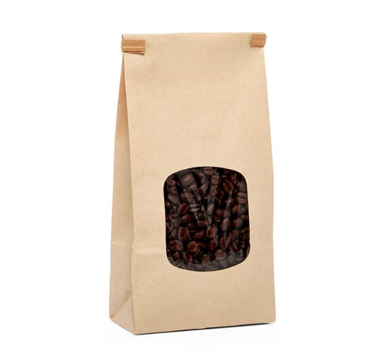 biodegradable food grade kraft bags with window