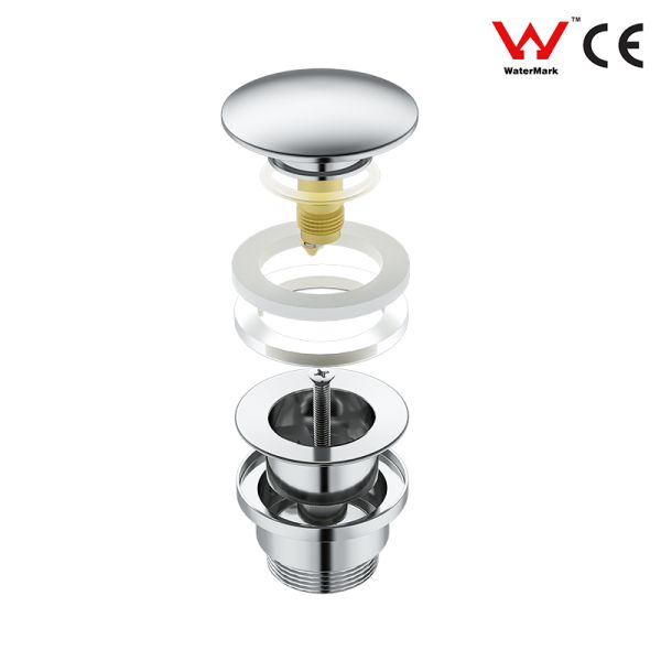 Floor Mounted Push Down Sink Drain , Corrosion Resistant Pop Up Sink Drain