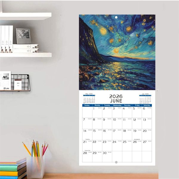 Customized Calendar Monthly Calendar Cross Border English Version Countdown 2026 Wall Calendar Customized OEM