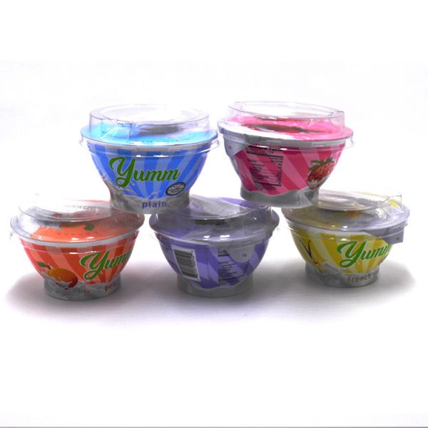 Food grade Plastic yogurt cups with aluminum foil lids