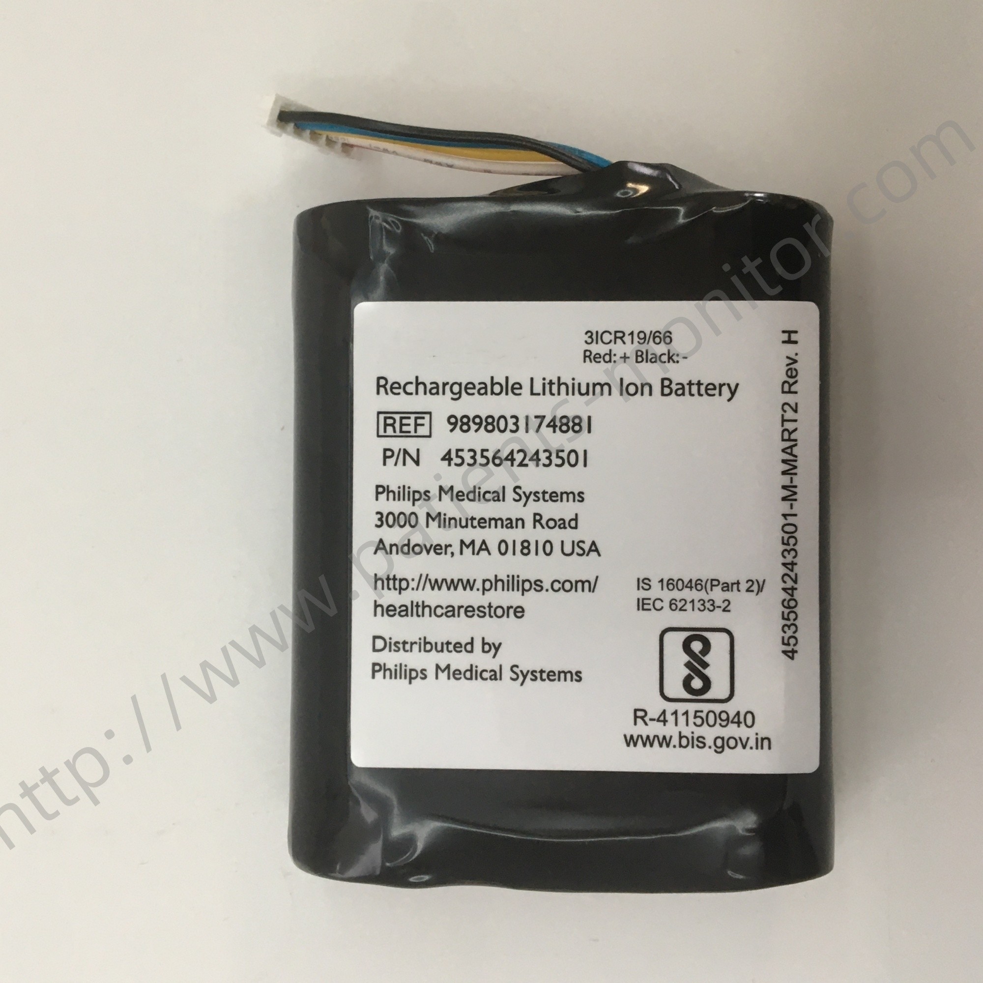 PHiliph Rechargeable Lithium Ion Battery 989803174881 for VS1 VS2+ Patient Monitor 11.1V 2.4Ah 26.64Wh