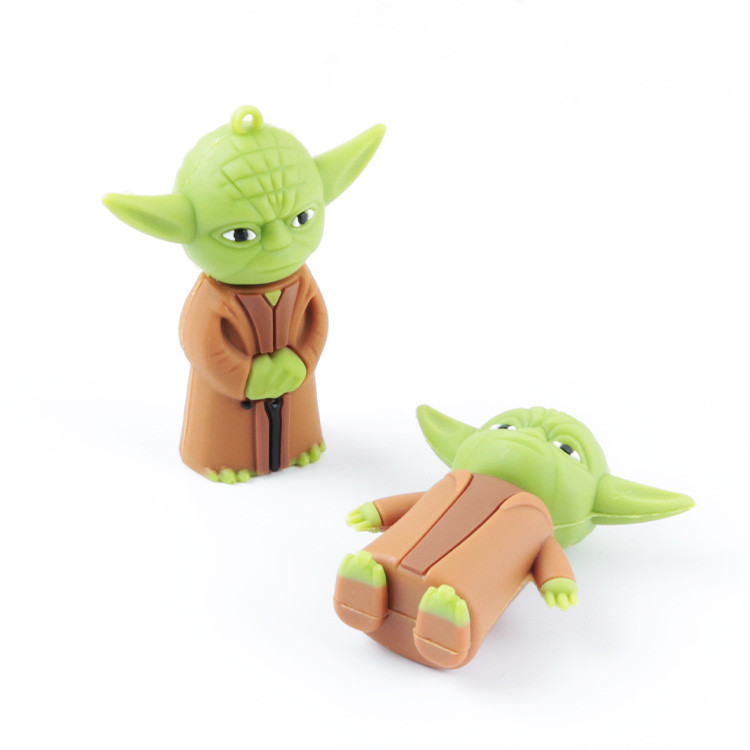PVC Customized Shaped By Master Yoda Star Wars Usb Flash Drive Usb 2.0 And 3.0