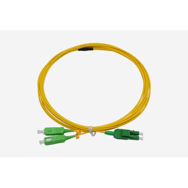 SC To LC UNIBOOT Patch Cord Single Mode Duplex Fiber Optic Patch Cable