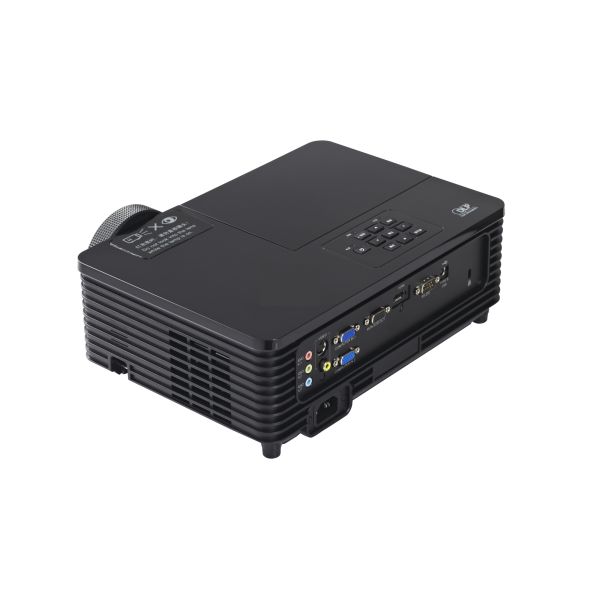 Cheap Price Portable Short Throw Laser Lamp Projector 3200lm 30''-300'' Size With Black Color