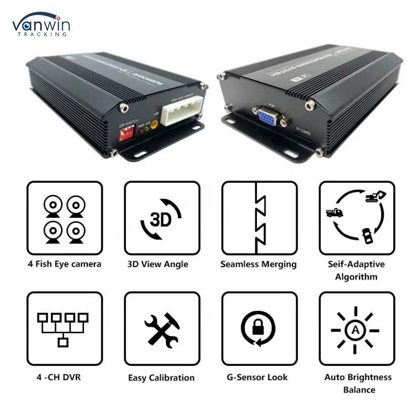 360 Degree Panoramic Camera 4 Channel HD Car 3D Bird View AVM Camera Fit For Car Camera Vehicle