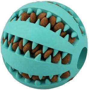 China Oem Rubber 2x2 Dog Teeth Cleaning Ball Pet Chew Toys on sale