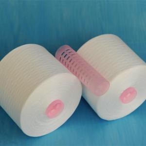 Quality 21s Recycled Polyester Spun Yarn , ISO9001 Sustainable Textured Polyester Thread wholesale