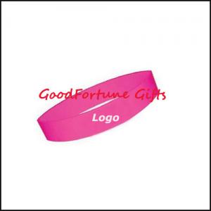 Quality Promotional printed logo Customed Silicon Wristband wholesale