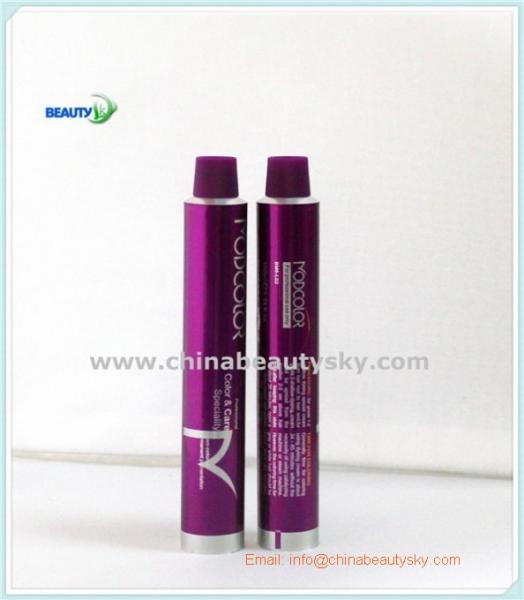 Cheap 6C  Color Printing Collapsible Aluminum Cosmetic  tubes for Hair colouring cream for sale