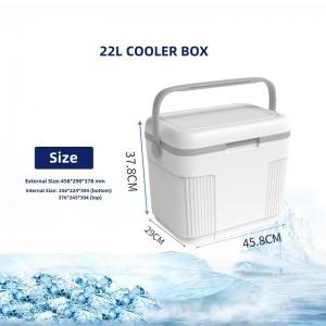 China Camping Plastic OEM Ice Chest Cooler Box White Best Cool Box Easy To Carry on sale