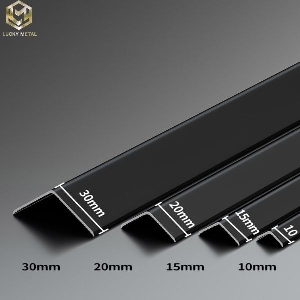 L Section Aluminium Edge Trim Profiles Right Angle For External Corner 10MM