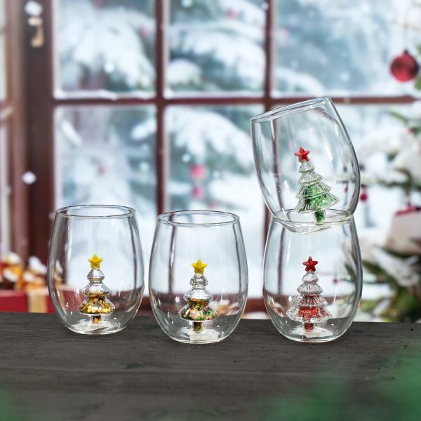 Customizable Borosilicate Glass Cup With Rabbit Sun Bowknot 3D Pattern Egg Shape Cup Milk Coffee Juice Cup For Home Office Party