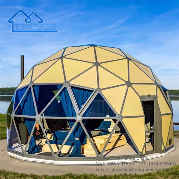 Water Resistant Geodesic Hotel Dome Tents Luxury Glamping Dome Tent Outdoor
