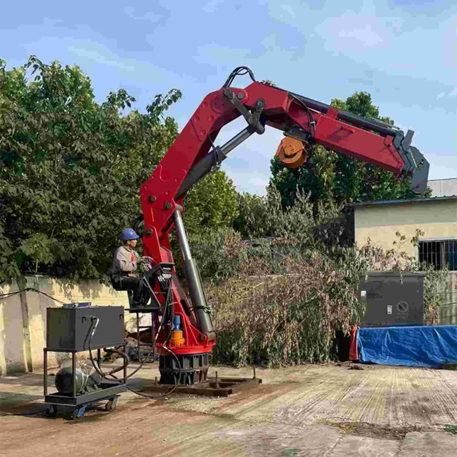 10ton 15ton Electric Hydraulic Marine Ship Crane Deck Crane For Fishing Boats