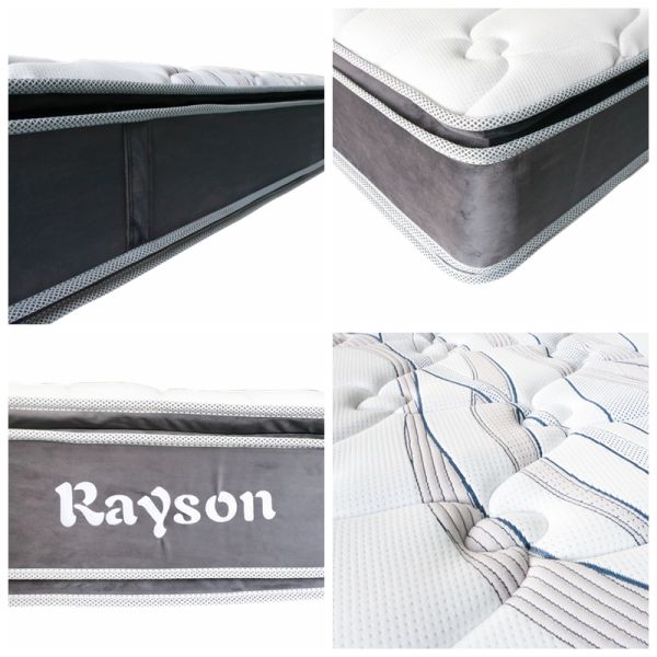 Knitted Fabric OEM Continuous Spring Mattress 12.6inch Dual Pillow Top