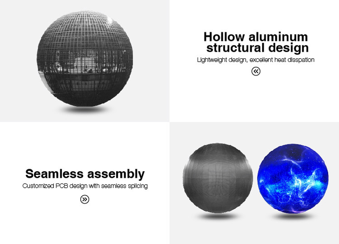 HD P2.5mm Dia 2m Sphere Led Screen SMD1515 Indoor Advertising