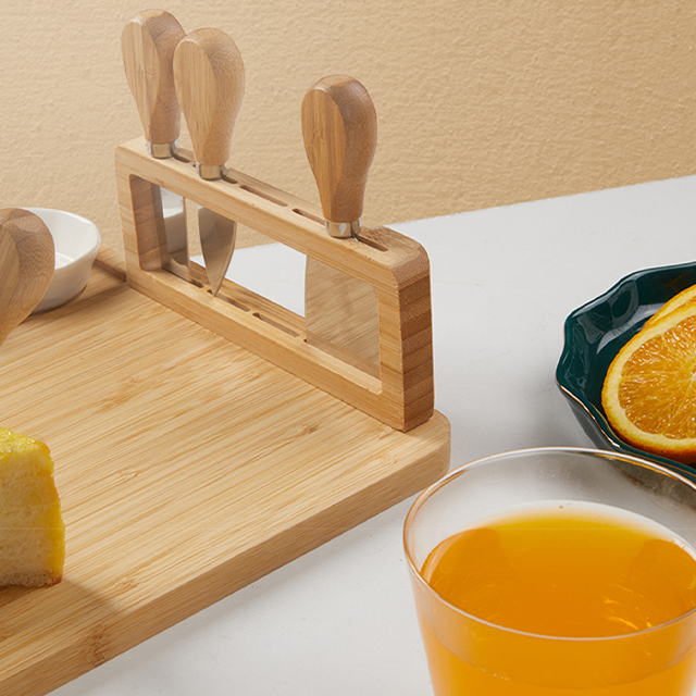 Chopping Blocks Cheese Board Set With Stainless Steel Knife Set Cheese Serving Tray