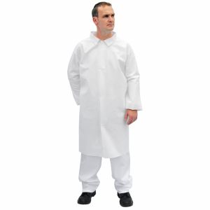 Quality Customized Disposable Patient Exam Gowns , White Waterproof Lab Coat wholesale