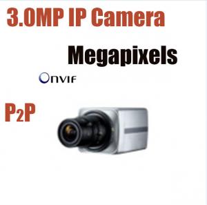 China 3.0MP Megapixel Box IP CCTV Camera WDR IR CUT Onvif P2P Web Indoor Security Camera on sale