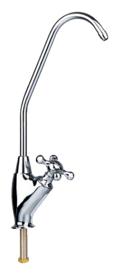 Single Handle Brass Gooseneck Kitchen Faucet / Long Neck Kitchen Faucet For Ro System