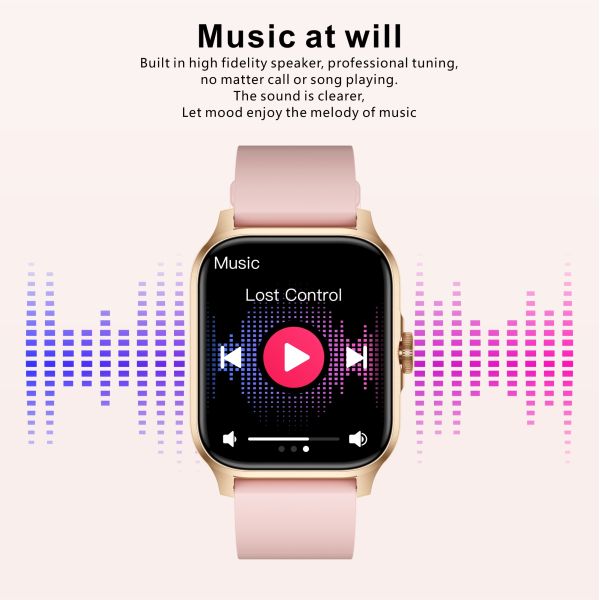 Eraysun Classic Fashion QX15 Smartwatch Sport BT Call Voice Assistant Hi-Fi Music Body Temperature Touch Screen Smart Watches