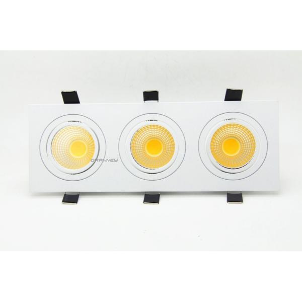 Silver Black Aluminum Square LED Ceiling Recessed Lights Spot Light COB 15W 18W