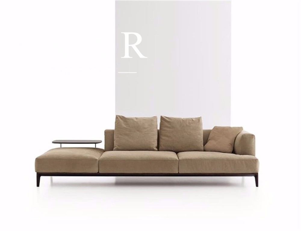 European Modern Style Living Room Furniture New Model Light-brown Leather Sofa Set Pictures