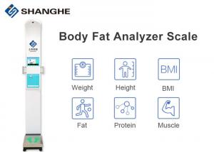China Eletronic Balance Body Composition Analyzer Machine , White Medical Body Composition Analyzer on sale