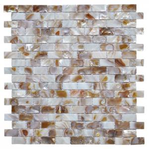China Morden Luxury Mother Of Pearl Wall Tile , 3d Brick Custom Mosaic Tile on sale