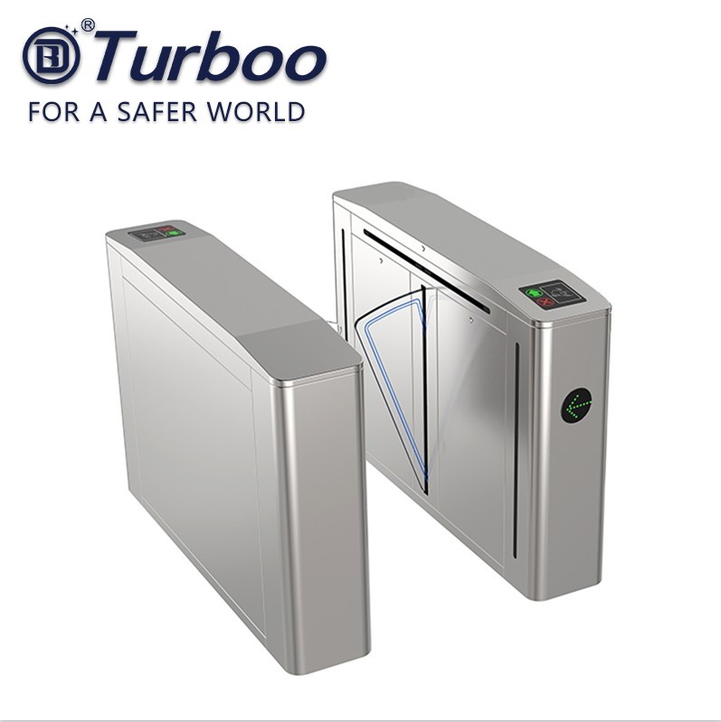 Quality Automatic Pedestrian Waist Height Flap Barrier Turnstile Access Control System wholesale