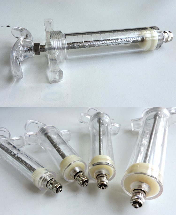 20ml Reusable Plastic Steel Syringe TPX Veterinary Animal Vaccine
