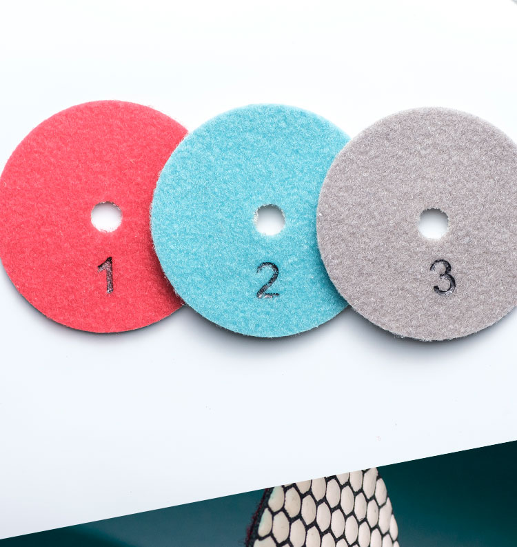 Stone Slab Grinding Resin Bond Flexible Polishing Pads Diameter Customized Acceptable