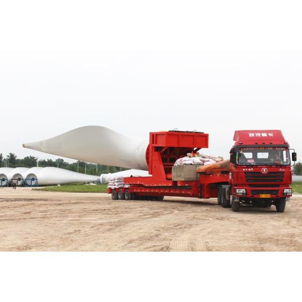 Wind Turbine Tower Transport with Balde Rotor Adapter Windmill Blade Trailer