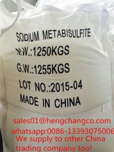 Quality Sodiummetabisufite/Sodium Metabisulphite/as food preservatives and decolorizer wholesale