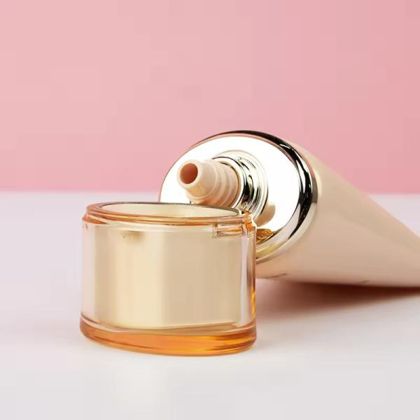 50ML Flat Cosmetic Tube Oval Empty Foundation Tube Recyclable