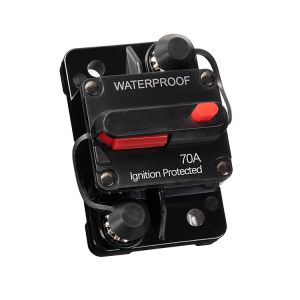 DC 28V 10A Spade Fuse Circuit Breaker Manual Reset Thermoplastic