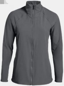 China Grey Womens Woven Jacket , Plain Dyed Womens Full Zip Jacket OEM Design on sale